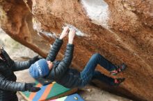 Bouldering in Hueco Tanks on 01/02/2019 with Blue Lizard Climbing and Yoga

Filename: SRM_20190102_1704250.jpg
Aperture: f/3.2
Shutter Speed: 1/200
Body: Canon EOS-1D Mark II
Lens: Canon EF 50mm f/1.8 II