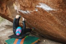 Bouldering in Hueco Tanks on 01/02/2019 with Blue Lizard Climbing and Yoga

Filename: SRM_20190102_1710190.jpg
Aperture: f/2.5
Shutter Speed: 1/250
Body: Canon EOS-1D Mark II
Lens: Canon EF 50mm f/1.8 II