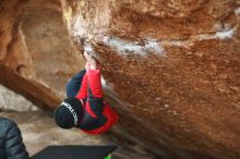 Bouldering in Hueco Tanks on 01/02/2019 with Blue Lizard Climbing and Yoga

Filename: SRM_20190102_1710530.jpg
Aperture: f/2.2
Shutter Speed: 1/250
Body: Canon EOS-1D Mark II
Lens: Canon EF 50mm f/1.8 II