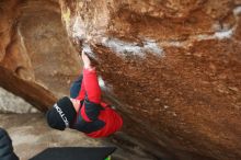 Bouldering in Hueco Tanks on 01/02/2019 with Blue Lizard Climbing and Yoga

Filename: SRM_20190102_1710540.jpg
Aperture: f/2.5
Shutter Speed: 1/250
Body: Canon EOS-1D Mark II
Lens: Canon EF 50mm f/1.8 II