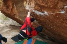 Bouldering in Hueco Tanks on 01/02/2019 with Blue Lizard Climbing and Yoga

Filename: SRM_20190102_1712520.jpg
Aperture: f/2.8
Shutter Speed: 1/250
Body: Canon EOS-1D Mark II
Lens: Canon EF 50mm f/1.8 II
