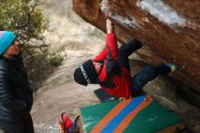 Bouldering in Hueco Tanks on 01/02/2019 with Blue Lizard Climbing and Yoga

Filename: SRM_20190102_1715500.jpg
Aperture: f/3.5
Shutter Speed: 1/250
Body: Canon EOS-1D Mark II
Lens: Canon EF 50mm f/1.8 II