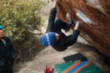 Bouldering in Hueco Tanks on 01/02/2019 with Blue Lizard Climbing and Yoga

Filename: SRM_20190102_1716410.jpg
Aperture: f/2.2
Shutter Speed: 1/320
Body: Canon EOS-1D Mark II
Lens: Canon EF 50mm f/1.8 II