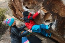 Bouldering in Hueco Tanks on 01/02/2019 with Blue Lizard Climbing and Yoga

Filename: SRM_20190102_1724210.jpg
Aperture: f/3.5
Shutter Speed: 1/250
Body: Canon EOS-1D Mark II
Lens: Canon EF 50mm f/1.8 II