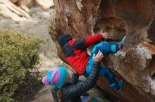 Bouldering in Hueco Tanks on 01/02/2019 with Blue Lizard Climbing and Yoga

Filename: SRM_20190102_1724450.jpg
Aperture: f/4.0
Shutter Speed: 1/250
Body: Canon EOS-1D Mark II
Lens: Canon EF 50mm f/1.8 II