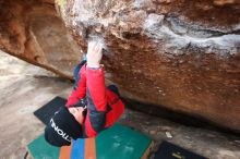 Bouldering in Hueco Tanks on 01/02/2019 with Blue Lizard Climbing and Yoga

Filename: SRM_20190102_1728420.jpg
Aperture: f/4.0
Shutter Speed: 1/160
Body: Canon EOS-1D Mark II
Lens: Canon EF 16-35mm f/2.8 L