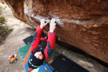 Bouldering in Hueco Tanks on 01/02/2019 with Blue Lizard Climbing and Yoga

Filename: SRM_20190102_1728560.jpg
Aperture: f/4.0
Shutter Speed: 1/160
Body: Canon EOS-1D Mark II
Lens: Canon EF 16-35mm f/2.8 L