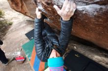 Bouldering in Hueco Tanks on 01/02/2019 with Blue Lizard Climbing and Yoga

Filename: SRM_20190102_1729550.jpg
Aperture: f/3.5
Shutter Speed: 1/160
Body: Canon EOS-1D Mark II
Lens: Canon EF 16-35mm f/2.8 L