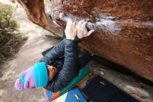 Bouldering in Hueco Tanks on 01/02/2019 with Blue Lizard Climbing and Yoga

Filename: SRM_20190102_1729590.jpg
Aperture: f/4.0
Shutter Speed: 1/160
Body: Canon EOS-1D Mark II
Lens: Canon EF 16-35mm f/2.8 L