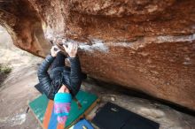 Bouldering in Hueco Tanks on 01/02/2019 with Blue Lizard Climbing and Yoga

Filename: SRM_20190102_1734001.jpg
Aperture: f/3.5
Shutter Speed: 1/160
Body: Canon EOS-1D Mark II
Lens: Canon EF 16-35mm f/2.8 L