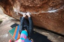 Bouldering in Hueco Tanks on 01/02/2019 with Blue Lizard Climbing and Yoga

Filename: SRM_20190102_1734080.jpg
Aperture: f/3.5
Shutter Speed: 1/160
Body: Canon EOS-1D Mark II
Lens: Canon EF 16-35mm f/2.8 L