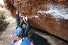 Bouldering in Hueco Tanks on 01/02/2019 with Blue Lizard Climbing and Yoga

Filename: SRM_20190102_1734150.jpg
Aperture: f/4.0
Shutter Speed: 1/160
Body: Canon EOS-1D Mark II
Lens: Canon EF 16-35mm f/2.8 L