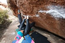 Bouldering in Hueco Tanks on 01/02/2019 with Blue Lizard Climbing and Yoga

Filename: SRM_20190102_1734180.jpg
Aperture: f/4.0
Shutter Speed: 1/160
Body: Canon EOS-1D Mark II
Lens: Canon EF 16-35mm f/2.8 L