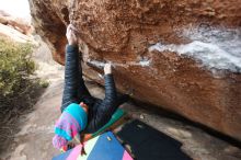 Bouldering in Hueco Tanks on 01/02/2019 with Blue Lizard Climbing and Yoga

Filename: SRM_20190102_1734190.jpg
Aperture: f/4.0
Shutter Speed: 1/160
Body: Canon EOS-1D Mark II
Lens: Canon EF 16-35mm f/2.8 L