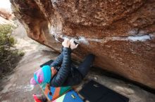 Bouldering in Hueco Tanks on 01/02/2019 with Blue Lizard Climbing and Yoga

Filename: SRM_20190102_1737400.jpg
Aperture: f/3.5
Shutter Speed: 1/160
Body: Canon EOS-1D Mark II
Lens: Canon EF 16-35mm f/2.8 L