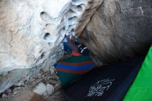 Bouldering in Hueco Tanks on 01/01/2019 with Blue Lizard Climbing and Yoga

Filename: SRM_20190101_1022140.jpg
Aperture: f/2.8
Shutter Speed: 1/200
Body: Canon EOS-1D Mark II
Lens: Canon EF 16-35mm f/2.8 L