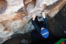 Bouldering in Hueco Tanks on 01/01/2019 with Blue Lizard Climbing and Yoga

Filename: SRM_20190101_1024170.jpg
Aperture: f/5.6
Shutter Speed: 1/200
Body: Canon EOS-1D Mark II
Lens: Canon EF 16-35mm f/2.8 L