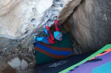 Bouldering in Hueco Tanks on 01/01/2019 with Blue Lizard Climbing and Yoga

Filename: SRM_20190101_1026050.jpg
Aperture: f/3.2
Shutter Speed: 1/200
Body: Canon EOS-1D Mark II
Lens: Canon EF 16-35mm f/2.8 L