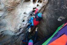 Bouldering in Hueco Tanks on 01/01/2019 with Blue Lizard Climbing and Yoga

Filename: SRM_20190101_1029290.jpg
Aperture: f/3.5
Shutter Speed: 1/200
Body: Canon EOS-1D Mark II
Lens: Canon EF 16-35mm f/2.8 L