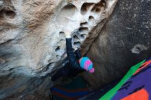 Bouldering in Hueco Tanks on 01/01/2019 with Blue Lizard Climbing and Yoga

Filename: SRM_20190101_1030380.jpg
Aperture: f/4.5
Shutter Speed: 1/160
Body: Canon EOS-1D Mark II
Lens: Canon EF 16-35mm f/2.8 L