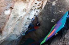 Bouldering in Hueco Tanks on 01/01/2019 with Blue Lizard Climbing and Yoga

Filename: SRM_20190101_1034250.jpg
Aperture: f/4.5
Shutter Speed: 1/200
Body: Canon EOS-1D Mark II
Lens: Canon EF 16-35mm f/2.8 L