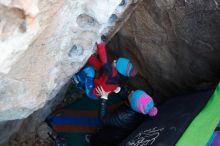 Bouldering in Hueco Tanks on 01/01/2019 with Blue Lizard Climbing and Yoga

Filename: SRM_20190101_1040430.jpg
Aperture: f/3.5
Shutter Speed: 1/200
Body: Canon EOS-1D Mark II
Lens: Canon EF 16-35mm f/2.8 L