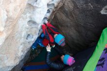 Bouldering in Hueco Tanks on 01/01/2019 with Blue Lizard Climbing and Yoga

Filename: SRM_20190101_1040470.jpg
Aperture: f/3.5
Shutter Speed: 1/200
Body: Canon EOS-1D Mark II
Lens: Canon EF 16-35mm f/2.8 L