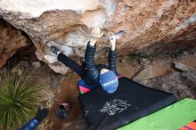 Bouldering in Hueco Tanks on 01/01/2019 with Blue Lizard Climbing and Yoga

Filename: SRM_20190101_1055220.jpg
Aperture: f/4.0
Shutter Speed: 1/200
Body: Canon EOS-1D Mark II
Lens: Canon EF 16-35mm f/2.8 L