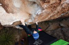 Bouldering in Hueco Tanks on 01/01/2019 with Blue Lizard Climbing and Yoga

Filename: SRM_20190101_1055370.jpg
Aperture: f/4.5
Shutter Speed: 1/250
Body: Canon EOS-1D Mark II
Lens: Canon EF 16-35mm f/2.8 L