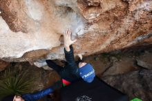 Bouldering in Hueco Tanks on 01/01/2019 with Blue Lizard Climbing and Yoga

Filename: SRM_20190101_1056080.jpg
Aperture: f/4.5
Shutter Speed: 1/250
Body: Canon EOS-1D Mark II
Lens: Canon EF 16-35mm f/2.8 L