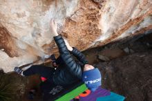 Bouldering in Hueco Tanks on 01/01/2019 with Blue Lizard Climbing and Yoga

Filename: SRM_20190101_1056350.jpg
Aperture: f/5.0
Shutter Speed: 1/250
Body: Canon EOS-1D Mark II
Lens: Canon EF 16-35mm f/2.8 L