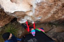 Bouldering in Hueco Tanks on 01/01/2019 with Blue Lizard Climbing and Yoga

Filename: SRM_20190101_1057400.jpg
Aperture: f/4.0
Shutter Speed: 1/250
Body: Canon EOS-1D Mark II
Lens: Canon EF 16-35mm f/2.8 L