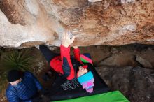 Bouldering in Hueco Tanks on 01/01/2019 with Blue Lizard Climbing and Yoga

Filename: SRM_20190101_1058001.jpg
Aperture: f/4.5
Shutter Speed: 1/250
Body: Canon EOS-1D Mark II
Lens: Canon EF 16-35mm f/2.8 L