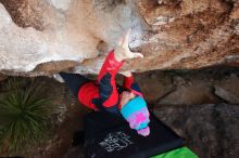 Bouldering in Hueco Tanks on 01/01/2019 with Blue Lizard Climbing and Yoga

Filename: SRM_20190101_1103110.jpg
Aperture: f/4.5
Shutter Speed: 1/250
Body: Canon EOS-1D Mark II
Lens: Canon EF 16-35mm f/2.8 L