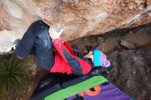 Bouldering in Hueco Tanks on 01/01/2019 with Blue Lizard Climbing and Yoga

Filename: SRM_20190101_1110040.jpg
Aperture: f/4.0
Shutter Speed: 1/250
Body: Canon EOS-1D Mark II
Lens: Canon EF 16-35mm f/2.8 L