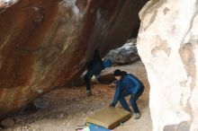Bouldering in Hueco Tanks on 01/01/2019 with Blue Lizard Climbing and Yoga

Filename: SRM_20190101_1126190.jpg
Aperture: f/3.2
Shutter Speed: 1/250
Body: Canon EOS-1D Mark II
Lens: Canon EF 50mm f/1.8 II
