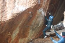 Bouldering in Hueco Tanks on 01/01/2019 with Blue Lizard Climbing and Yoga

Filename: SRM_20190101_1126510.jpg
Aperture: f/2.5
Shutter Speed: 1/250
Body: Canon EOS-1D Mark II
Lens: Canon EF 50mm f/1.8 II