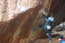 Bouldering in Hueco Tanks on 01/01/2019 with Blue Lizard Climbing and Yoga

Filename: SRM_20190101_1126540.jpg
Aperture: f/2.8
Shutter Speed: 1/250
Body: Canon EOS-1D Mark II
Lens: Canon EF 50mm f/1.8 II