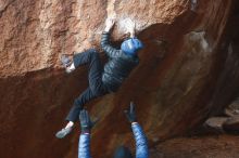 Bouldering in Hueco Tanks on 01/01/2019 with Blue Lizard Climbing and Yoga

Filename: SRM_20190101_1129491.jpg
Aperture: f/2.8
Shutter Speed: 1/250
Body: Canon EOS-1D Mark II
Lens: Canon EF 50mm f/1.8 II