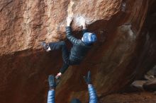 Bouldering in Hueco Tanks on 01/01/2019 with Blue Lizard Climbing and Yoga

Filename: SRM_20190101_1129500.jpg
Aperture: f/2.8
Shutter Speed: 1/250
Body: Canon EOS-1D Mark II
Lens: Canon EF 50mm f/1.8 II