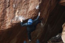 Bouldering in Hueco Tanks on 01/01/2019 with Blue Lizard Climbing and Yoga

Filename: SRM_20190101_1134020.jpg
Aperture: f/3.2
Shutter Speed: 1/250
Body: Canon EOS-1D Mark II
Lens: Canon EF 50mm f/1.8 II