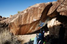 Bouldering in Hueco Tanks on 01/01/2019 with Blue Lizard Climbing and Yoga

Filename: SRM_20190101_1152320.jpg
Aperture: f/8.0
Shutter Speed: 1/250
Body: Canon EOS-1D Mark II
Lens: Canon EF 16-35mm f/2.8 L
