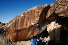 Bouldering in Hueco Tanks on 01/01/2019 with Blue Lizard Climbing and Yoga

Filename: SRM_20190101_1152570.jpg
Aperture: f/9.0
Shutter Speed: 1/250
Body: Canon EOS-1D Mark II
Lens: Canon EF 16-35mm f/2.8 L