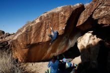 Bouldering in Hueco Tanks on 01/01/2019 with Blue Lizard Climbing and Yoga

Filename: SRM_20190101_1153080.jpg
Aperture: f/9.0
Shutter Speed: 1/250
Body: Canon EOS-1D Mark II
Lens: Canon EF 16-35mm f/2.8 L