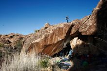Bouldering in Hueco Tanks on 01/01/2019 with Blue Lizard Climbing and Yoga

Filename: SRM_20190101_1153540.jpg
Aperture: f/9.0
Shutter Speed: 1/250
Body: Canon EOS-1D Mark II
Lens: Canon EF 16-35mm f/2.8 L