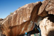 Bouldering in Hueco Tanks on 01/01/2019 with Blue Lizard Climbing and Yoga

Filename: SRM_20190101_1158400.jpg
Aperture: f/8.0
Shutter Speed: 1/250
Body: Canon EOS-1D Mark II
Lens: Canon EF 16-35mm f/2.8 L