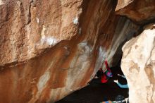 Bouldering in Hueco Tanks on 01/01/2019 with Blue Lizard Climbing and Yoga

Filename: SRM_20190101_1202350.jpg
Aperture: f/8.0
Shutter Speed: 1/250
Body: Canon EOS-1D Mark II
Lens: Canon EF 16-35mm f/2.8 L