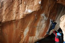 Bouldering in Hueco Tanks on 01/01/2019 with Blue Lizard Climbing and Yoga

Filename: SRM_20190101_1204060.jpg
Aperture: f/8.0
Shutter Speed: 1/250
Body: Canon EOS-1D Mark II
Lens: Canon EF 16-35mm f/2.8 L