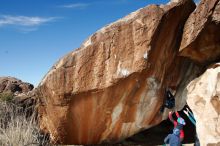 Bouldering in Hueco Tanks on 01/01/2019 with Blue Lizard Climbing and Yoga

Filename: SRM_20190101_1204220.jpg
Aperture: f/8.0
Shutter Speed: 1/250
Body: Canon EOS-1D Mark II
Lens: Canon EF 16-35mm f/2.8 L