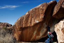 Bouldering in Hueco Tanks on 01/01/2019 with Blue Lizard Climbing and Yoga

Filename: SRM_20190101_1204380.jpg
Aperture: f/9.0
Shutter Speed: 1/250
Body: Canon EOS-1D Mark II
Lens: Canon EF 16-35mm f/2.8 L